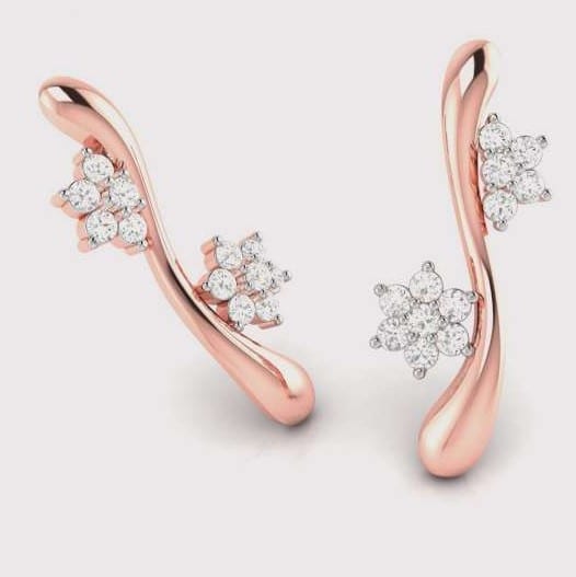 Diamond Earrings (0.20Ct) in 18Kt Gold (1.400 gram)