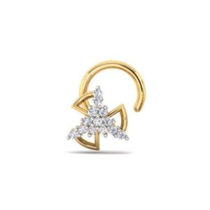 Diamond Nose Pin (0.06 ct), 18 Kt Yellow Gold Jewellery