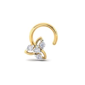 Diamond Nose Pin (0.08 Ct) in 18 Kt Yellow Gold