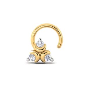 Diamond Nose Ring (0.04 Ct), 18 Kt Yellow Gold Jewellery