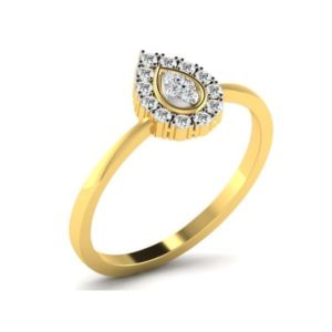 Diamond Ring in 18Kt Gold (1.770 gram) with Diamonds (0.15 Ct) for Women