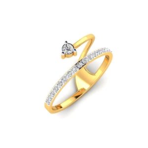 Diamond Ring (0.15Ct) in 18Kt Gold (1.170 gram) for Women