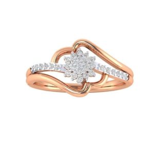 Diamond Ring in 18Kt Gold (1.950 gram) with Diamonds (0.24 Ct) for Women