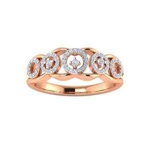 Diamond Ring in 18Kt Gold (4.430 gram) with Diamonds (0.36 Ct) for Women
