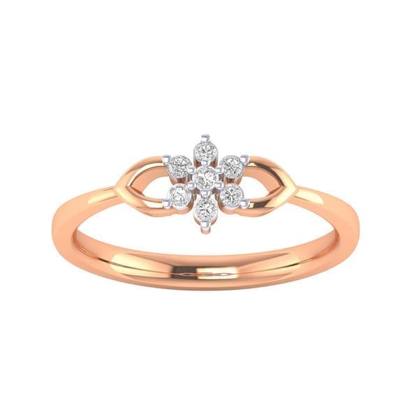 Diamond Ring (0.10 Ct) in 18Kt Gold (1.730 gram) for Women