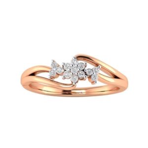 Diamond Ring in 18Kt Gold (1.980 gram) with Diamonds (0.12 Ct) for Women