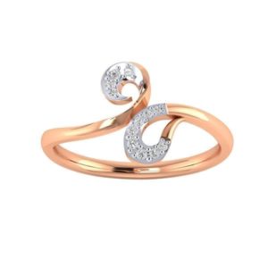Diamond Ring (0.10 Ct) in 18Kt Gold (1.980 gram) for Women