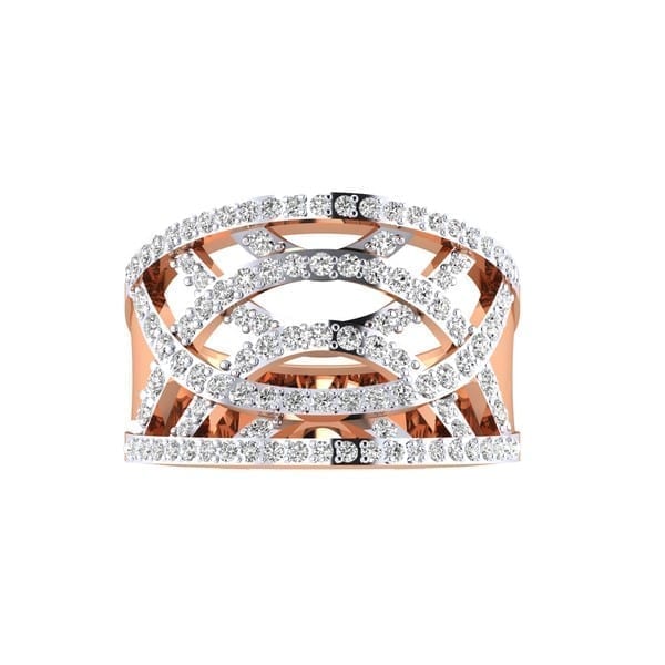 Gorgeous 18K Ring (4.900 gram) with Diamonds (0.50 Ct) for Women