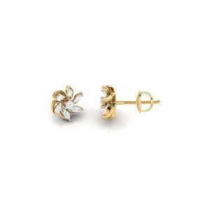 Diamond Earring in 18Kt Gold (1.570 gram) with Diamonds (0.33 Ct)