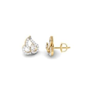 Diamond Earring in 18Kt Gold (2.360 gram) with Diamonds (0.45 Ct)