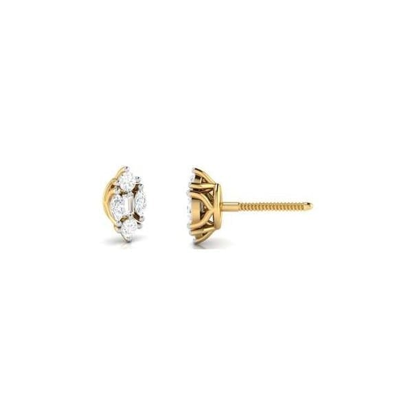 Diamond Earring in 18Kt Gold (1.400 gram) with Diamonds (0.17 Ct)