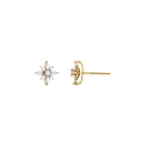 Diamond Earring in 18Kt Gold (1.810 gram) with Diamonds (0.48 Ct)