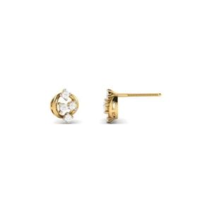 Diamond Earring in 18Kt Gold (1.600 gram) with Diamonds (0.24 Ct)