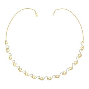 Diamond Necklace In 18Kt Gold (8.780 Gram) With Diamonds (1.08 Ct)
