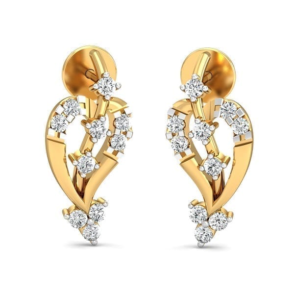 Diamond Earring in 18Kt Gold (2.120 gram) with Diamonds (0.20 Ct)