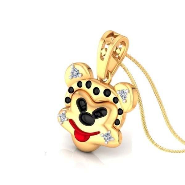 Mickey Mouse Pendant In 18Kt Gold (1.990 Gram) For Kids