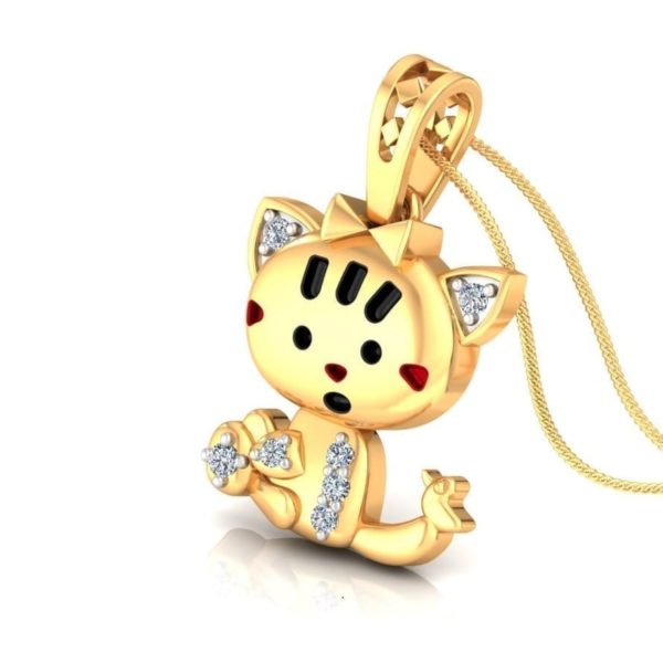 Pendant In 18Kt Gold (2.960 Gram) With Diamonds for kids