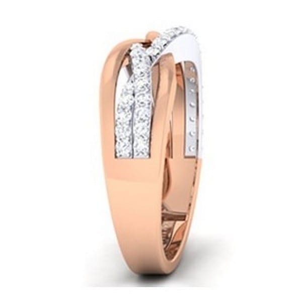 Diamond Ring (0.61 Ct) In 18Kt Gold (4.910 Gram) For Women