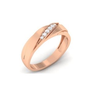 Diamond Ring (0.16 Ct) In 18Kt Gold (4.028 Gram) For Men