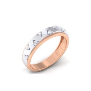 Diamond Ring In 18Kt Gold (5.000 Gram) With Diamonds (0.16 Ct) For Men