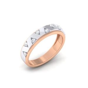 2-Tone Couple Diamond Ring (0.11Ct) in 18Kt Gold