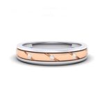 2 tone Diamond Ring(0.08Ct) in 18Kt Gold (3.180 gram)