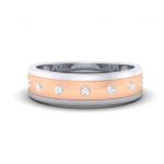 Diamond Ring (0.25 Ct) 2-Tone 18Kt Gold (5.270 Gram) For Men