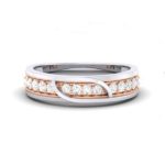 2-Tone Diamond Ring (0.34 Ct)in 18Kt Gold (4.430 gram)