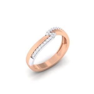 Diamond Ring (0.20 Ct) in 18Kt Gold (3.860 gram)  for Women