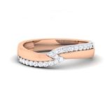 Diamond Ring (0.20 Ct) in 18Kt Gold (3.860 gram)  for Women