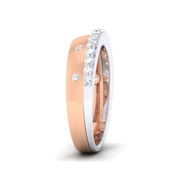 Diamond Ring (0.41 Ct) in 18Kt Gold (3.590 gram) for Women