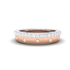Diamond Ring in 18Kt Gold (3.590 gram) with Diamonds (0.41 Ct) for Women