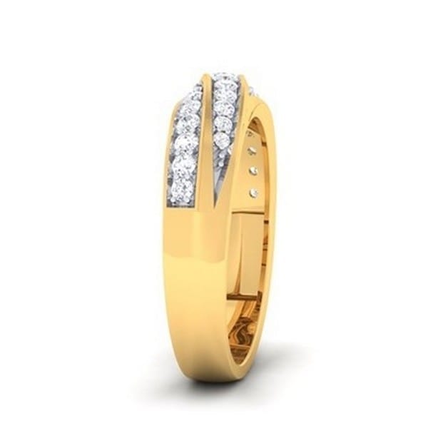 Diamond Ring (0.39 Ct) in 18Kt Gold (4.600 gram)  for Women