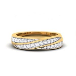 Diamond Ring in 18Kt Gold (4.600 gram) with Diamonds (0.39 Ct) for Women