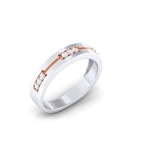 White Gold Diamond Ring (0.13 Ct) in 18Kt Gold (3.660 gram)