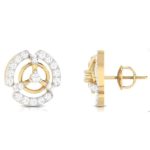 18K Gold Earring (3.200 gram) with Diamonds (0.62 Ct)