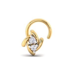 Diamond Nose Pin (0.03 Ct) in 18 Kt Yellow Gold