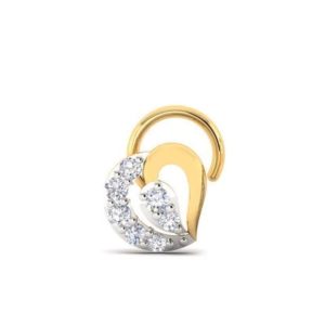 Enchanting Diamond Nose Pin (0.09 Ct) in 18 Kt Yellow Gold