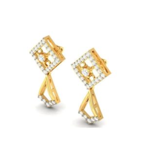 Diamond Earring  (0.37Ct)in 18Kt Gold (2.500 gram) for women