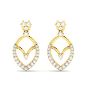 Diamond Earrings(0.45Ct) in 18Kt Gold (2.700 gram) for Women
