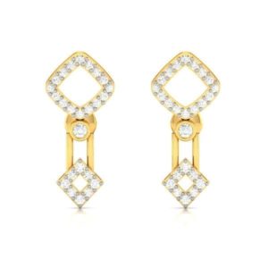 Diamond Earring(0.37Ct) in 18Kt Gold ( 2.590 gram) for Women