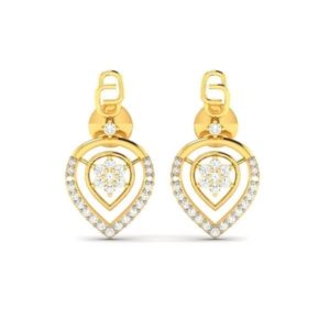Diamond Earring in 18Kt Gold (3.270 gram) with Diamonds (0.52 Ct)