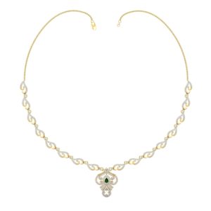 Diamond Necklace In 18Kt Gold (14.110 Gram) With Diamonds (1.92 Ct)