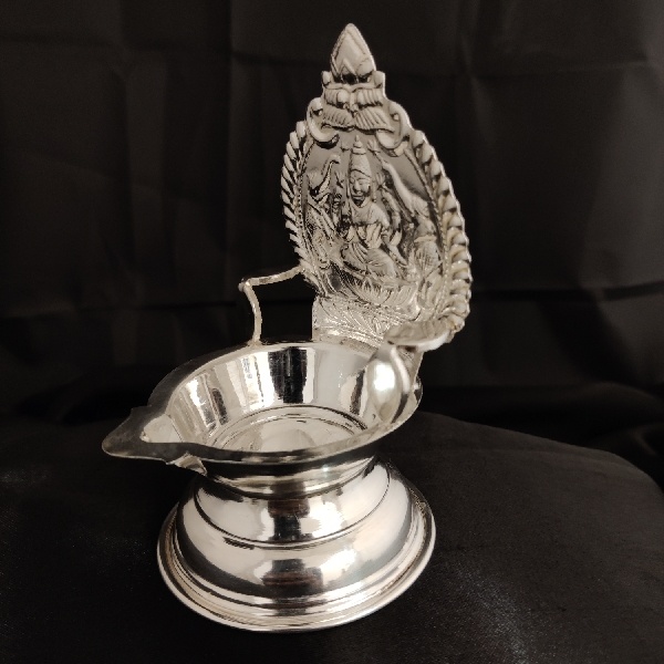 Silver Kamakshi Lamp (40 Gms) in 925 Silver
