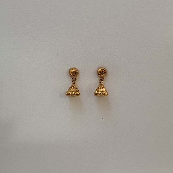 Ethnic Bloom Gold Jhumka Earrings