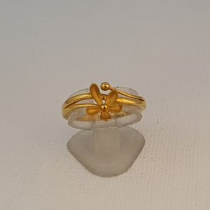 Sleek Gold Ring (2.780 Grams) in 22Kt Gold for Women