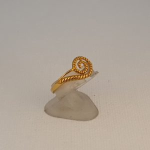 Gold Ring (1.550 Grams), 22Kt Plain Yellow Gold Jewellery for Women