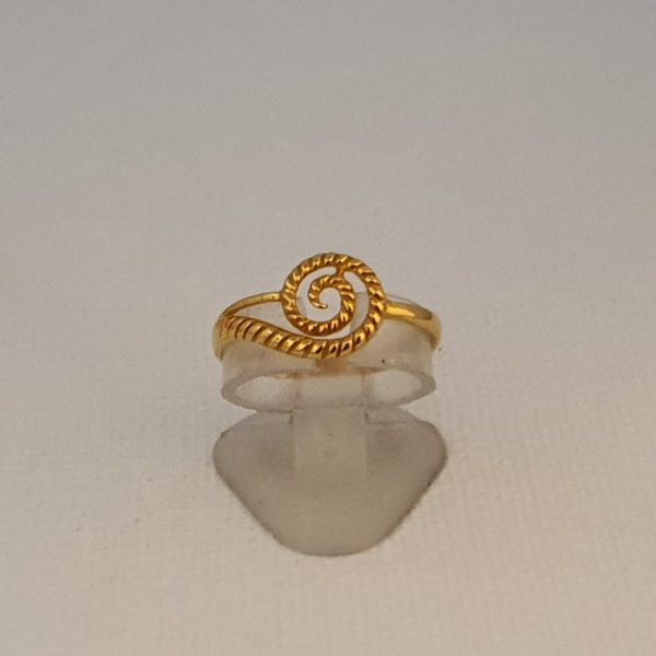 Sleek Gold Ring (1.550 Grams), 22Kt Gold Jewellery for Women
