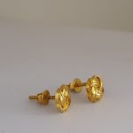 22Kt Plain Gold Earrings (2.430 Grams)/ Gold Ear Tops