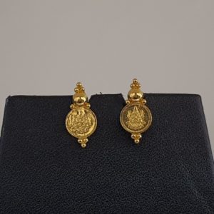 Plain Gold Earrings (2.300 Grams), 22Kt Plain Yellow Gold Jewellery – Gold Ear Tops